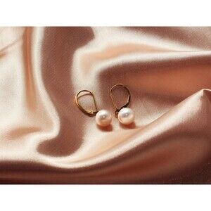 FRESH PEARL EARRINGS, 14k Gold Plated Sterling Silver Earrings